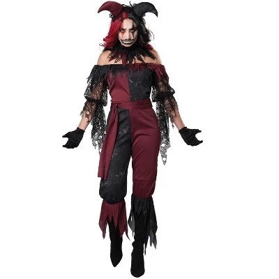 California Costumes Creepy Jester Adult Costume 2 California Costumes Creepy Jester Adult Costume - Image 2