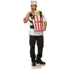 Seeing Red Inc. Seeing Red Movie Usher & Popcorn Adult & Infant Carrier Costume | One Size