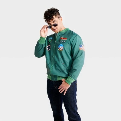 Adult Fighter Pilot Halloween Costume Jacket with Sunglasses - Hyde & EEK! Boutique™ 2 Adult Fighter Pilot Halloween Costume Jacket with Sunglasses - Hyde & EEK! Boutique™ - Image 2