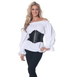 Underwraps Costumes Renaissance Long Sleeve White Blouse Adult -Costume Outfit Store unnamed file 1455