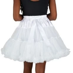 Sparkle and Bash Petticoat Under Skirt Fluff for Women, Tutu for Ballet Dance, Adjustable Elastic Waist Size 22-36 in, White -Costume Outfit Store unnamed file 153