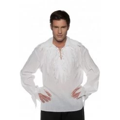 Underwraps Costumes Tattered Pirate Shirt White Adult Costume 5 Underwraps Costumes Tattered Pirate Shirt White Adult Costume -Costume Outfit Store unnamed file 1578