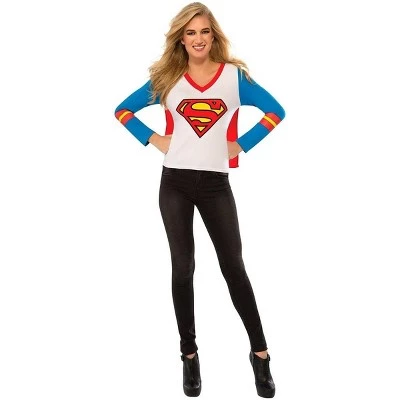 Rubie's DC Comics Supergirl Sporty Tee Adult Costume T-Shirt 1 Rubie's DC Comics Supergirl Sporty Tee Adult Costume T-Shirt