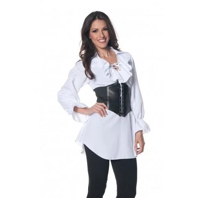 Underwraps Costumes Pirate Adult Costume White Laced-Front Blouse 2 Underwraps Costumes Pirate Adult Costume White Laced-Front Blouse - Image 2