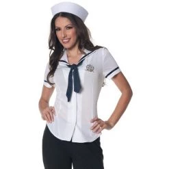 Underwraps Costumes Sailor Fitted Shirt Plus Size Costume -Costume Outfit Store unnamed file 1711