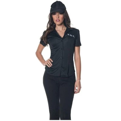 Underwraps Costumes FBI Women's Fitted Costume Shirt 1 Underwraps Costumes FBI Women's Fitted Costume Shirt