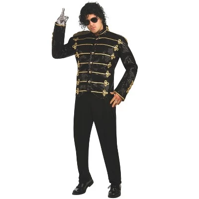 Michael Jackson Michael Jackson Deluxe Black Military Jacket Adult Costume 5 Michael Jackson Michael Jackson Deluxe Black Military Jacket Adult Costume - Image 5