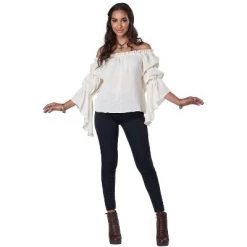 California Costumes Renaissance Peasant Blouse Adult Costume (Beige) -Costume Outfit Store unnamed file 2068
