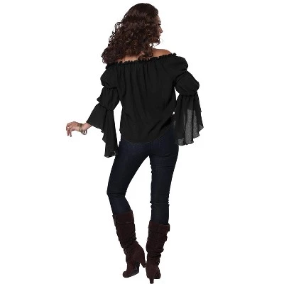 California Costumes Renaissance Peasant Blouse Adult Costume (Black) 1 California Costumes Renaissance Peasant Blouse Adult Costume (Black)