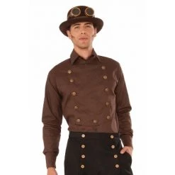 Forum Novelties Steampunk Shirt Adult Costume (Brown)