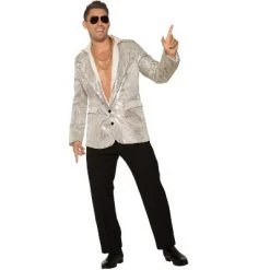 Forum Novelties Silver Disco Sequin Blazer (Standard)