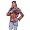 Forum Novelties 60's 70's Hippie Hooded Rainbow Costume Jacket Adult Standard
