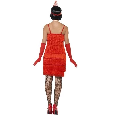 Smiffy's Smiffy Short Flapper Dress Adult Costume (Red) 1 Smiffy's Smiffy Short Flapper Dress Adult Costume (Red)