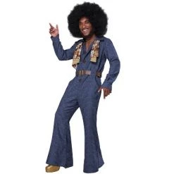 California Costumes 70's Denim Jumpsuit Adult Costume 6 California Costumes 70's Denim Jumpsuit Adult Costume -Costume Outfit Store unnamed file 2615
