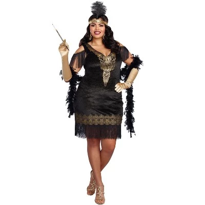 Dreamgirl Swanky Flapper Plus Size Costume 4 Dreamgirl Swanky Flapper Plus Size Costume - Image 4
