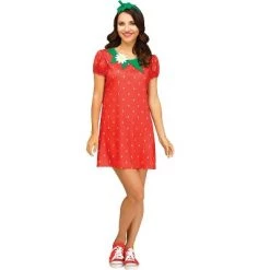 Fun World Strawberry Cutie Adult Costume -Costume Outfit Store unnamed file 2826