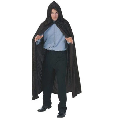Rubie's Rubies Hooded Velvet Black Cape Costume for Adults 1 Rubie's Rubies Hooded Velvet Black Cape Costume for Adults