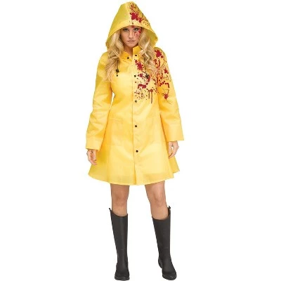Fun World Yellow Raincoat Adult Costume 2 Fun World Yellow Raincoat Adult Costume - Image 2