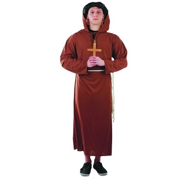 Northlight Brown Monk's Hooded Robe Teen Halloween Costume - XL 1 Northlight Brown Monk's Hooded Robe Teen Halloween Costume - XL