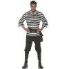 Underwraps Costumes Striped Pirate Adult Costume (Black)