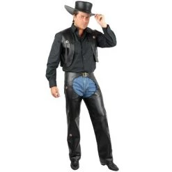 Charades Costumes Charades Men'S Chaps & Vest-Leather Costume -Costume Outfit Store unnamed file 3714