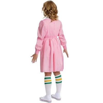 Stranger Things Eleven Pink Dress Deluxe Adult Costume 1 Stranger Things Eleven Pink Dress Deluxe Adult Costume