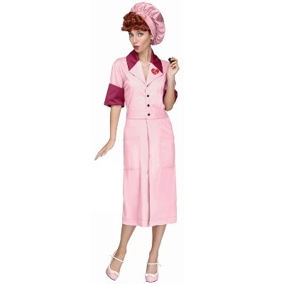 I Love Lucy Lucy Candy Factory Adult Costume 2 I Love Lucy Lucy Candy Factory Adult Costume - Image 2