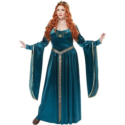 California Costumes Lady Guinevere Plus Size Costume (Teal) 4 California Costumes Lady Guinevere Plus Size Costume (Teal) - Image 4
