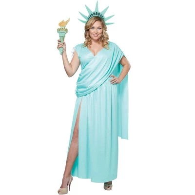 California Costumes Lady Liberty Plus Size Costume 4 California Costumes Lady Liberty Plus Size Costume - Image 4