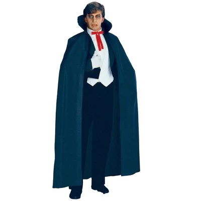 Rubie's Rubies Full Length Black Fabric Cape Adult Costume 2 Rubie's Rubies Full Length Black Fabric Cape Adult Costume - Image 2