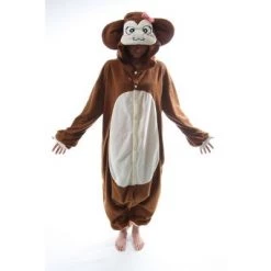 Costume Evolution BCozy Kigu Unisex Animal Costume Pajama Onsie Adult: Monkey -Costume Outfit Store unnamed file 4753