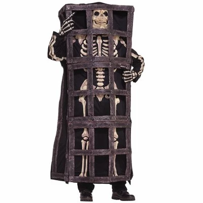 Forum Novelties Scary Skeleton Prisoner In Cage Jail Costume Adult Standard 1 Forum Novelties Scary Skeleton Prisoner In Cage Jail Costume Adult Standard