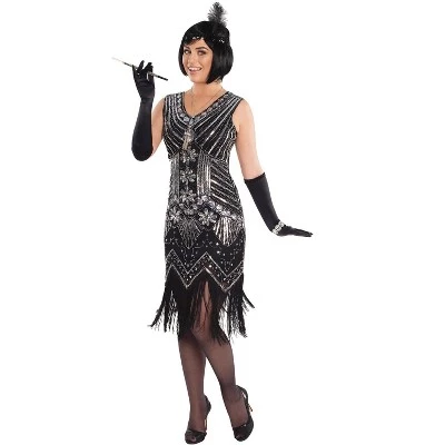Forum Novelties Silver Screen Flapper Plus Size Costume 2 Forum Novelties Silver Screen Flapper Plus Size Costume - Image 2