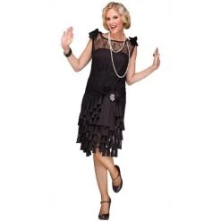 Fun World Flirty Flapper Adult Costume (Black) 7 Fun World Flirty Flapper Adult Costume (Black) -Costume Outfit Store unnamed file 584