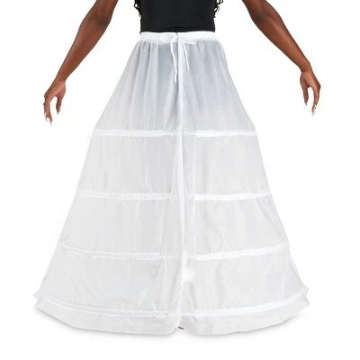 Sparkle and Bash 36" Floor Length Petticoat for Women, White 4-Hoop A-Line Wedding Dress Underskirt, Adjustable, 22-40 in Waist 1 Sparkle and Bash 36" Floor Length Petticoat for Women, White 4-Hoop A-Line Wedding Dress Underskirt, Adjustable, 22-40 in Waist