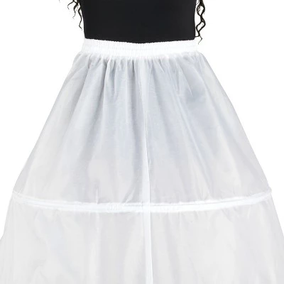 Sparkle and Bash 36" Floor Length Petticoat for Women, White 4-Hoop A-Line Wedding Dress Underskirt, Adjustable, 22-40 in Waist 2 Sparkle and Bash 36" Floor Length Petticoat for Women, White 4-Hoop A-Line Wedding Dress Underskirt, Adjustable, 22-40 in Waist - Image 2