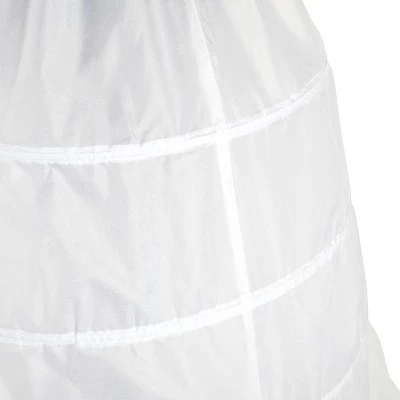 Sparkle and Bash 36" Floor Length Petticoat for Women, White 4-Hoop A-Line Wedding Dress Underskirt, Adjustable, 22-40 in Waist 4 Sparkle and Bash 36" Floor Length Petticoat for Women, White 4-Hoop A-Line Wedding Dress Underskirt, Adjustable, 22-40 in Waist - Image 4